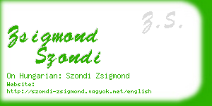 zsigmond szondi business card